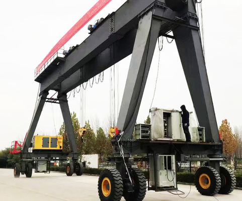5 - 500 τόνων χωρητικότητα RTG γερανοί Ηλεκτρικοί διπλής δομής ελαστικών ελαστικών